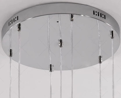 Modern Ring LED Pendant Light - 11 Rings Dimmable with Remote Control