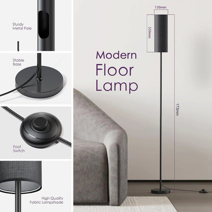 Moderne LED vloerlamp - staande lamp met 3 kleurtemperaturen en voetschakelaar