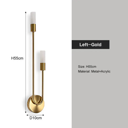 Nordic G9 Wandlamp – Goud of Zwart, Links of Rechts