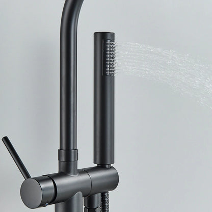 Stand-Badewannenarmatur – Einhebelmischer mit 360° schwenkbarem Auslauf und Handbrause