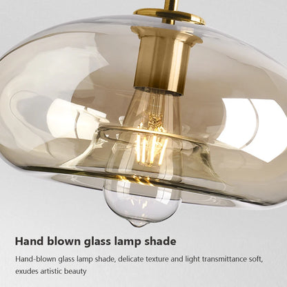 Nordic Loft Glass Stone Pendant Light - Industrial Design