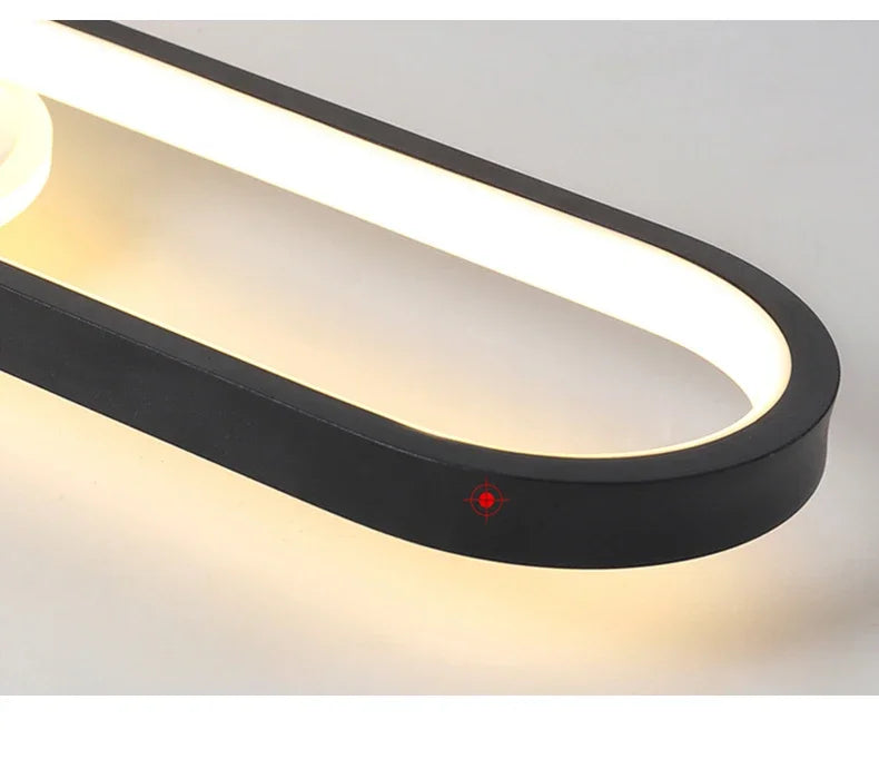 Dimbare led-plafondlamp met spotlight – 60/80/100/120 cm | Zwart, wit of goud