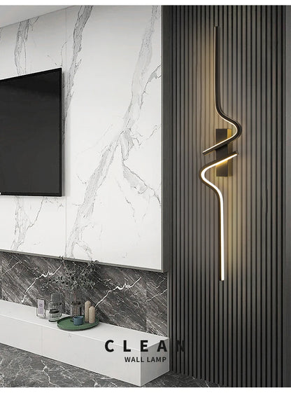 Moderne LED-wandlamp - Minimalistische striplamp voor naast het bed