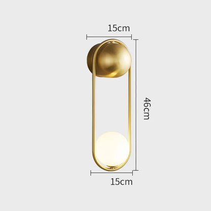 U-vormige LED Wandlamp – Art Deco Design | Koper of Zwart