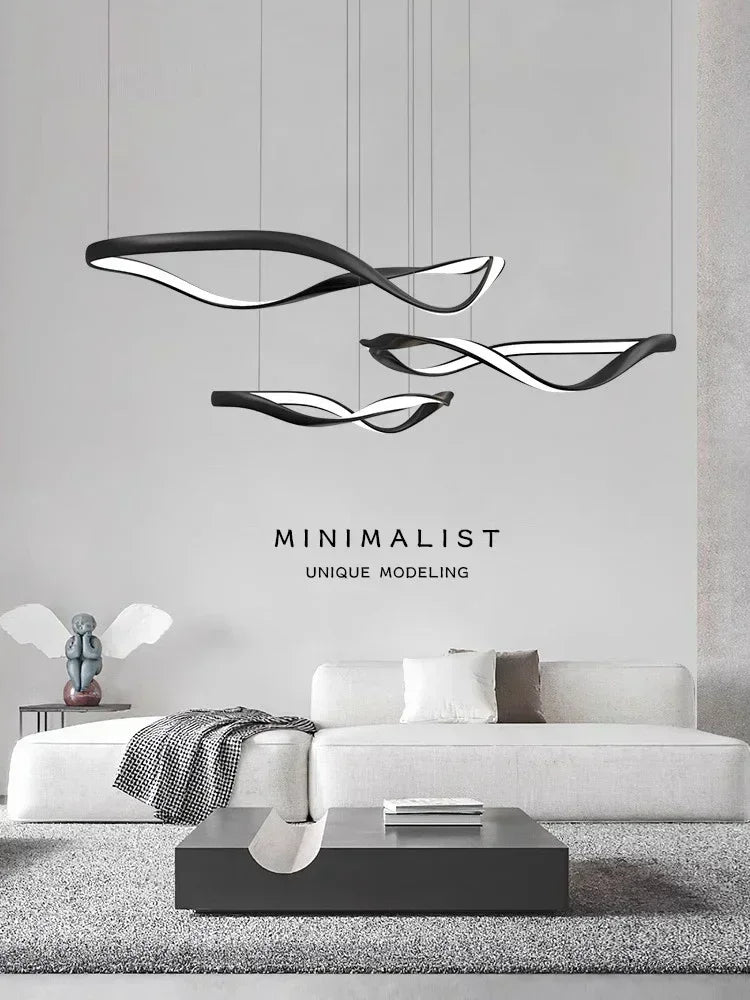 Moderne Golfvormige Ring LED Hanglamp - Circulaire Designer Kroonluchter