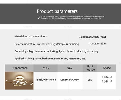 Moderne LED-plafondkroonluchter - traploos dimbaar
