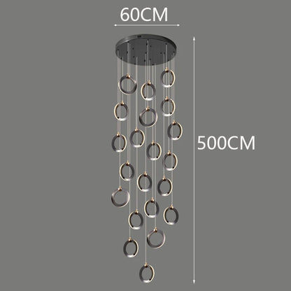 Octo - Moderne LED hanglamp kroonluchter voor woonkamer en trap