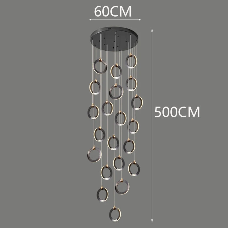 Octo - Moderne LED hanglamp kroonluchter voor woonkamer en trap