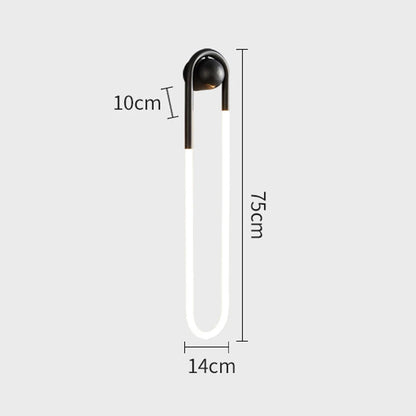 U-vormige LED Wandlamp – Art Deco Design | Koper of Zwart