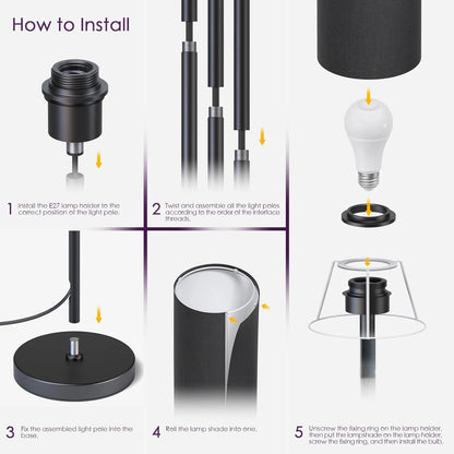 Moderne LED vloerlamp - staande lamp met 3 kleurtemperaturen en voetschakelaar