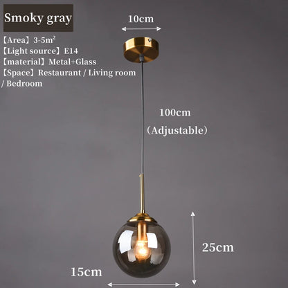 Nordic glazen hanglamp - moderne LED-kroonluchter voor woon- en eetkamer