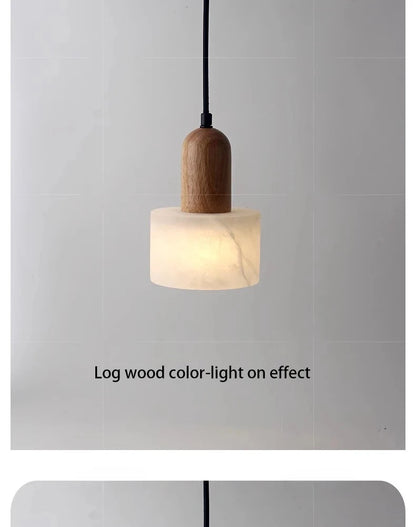 Luxe marmeren hanglamp - Wabi-Sabi LED-lamp van natuursteen
