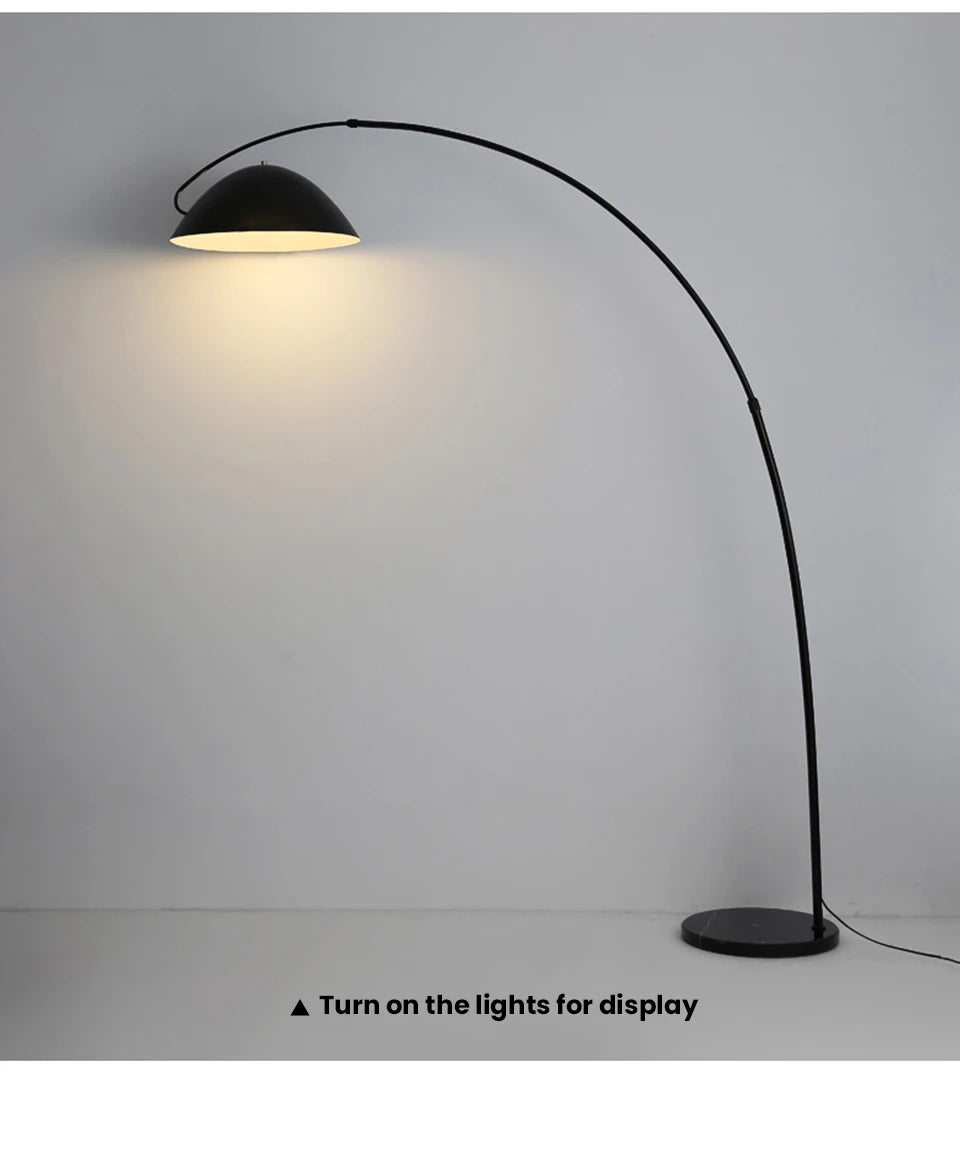 Moderne skandinavische LED-Stehlampe – dreifarbige, dimmbare Angelruten-Optik