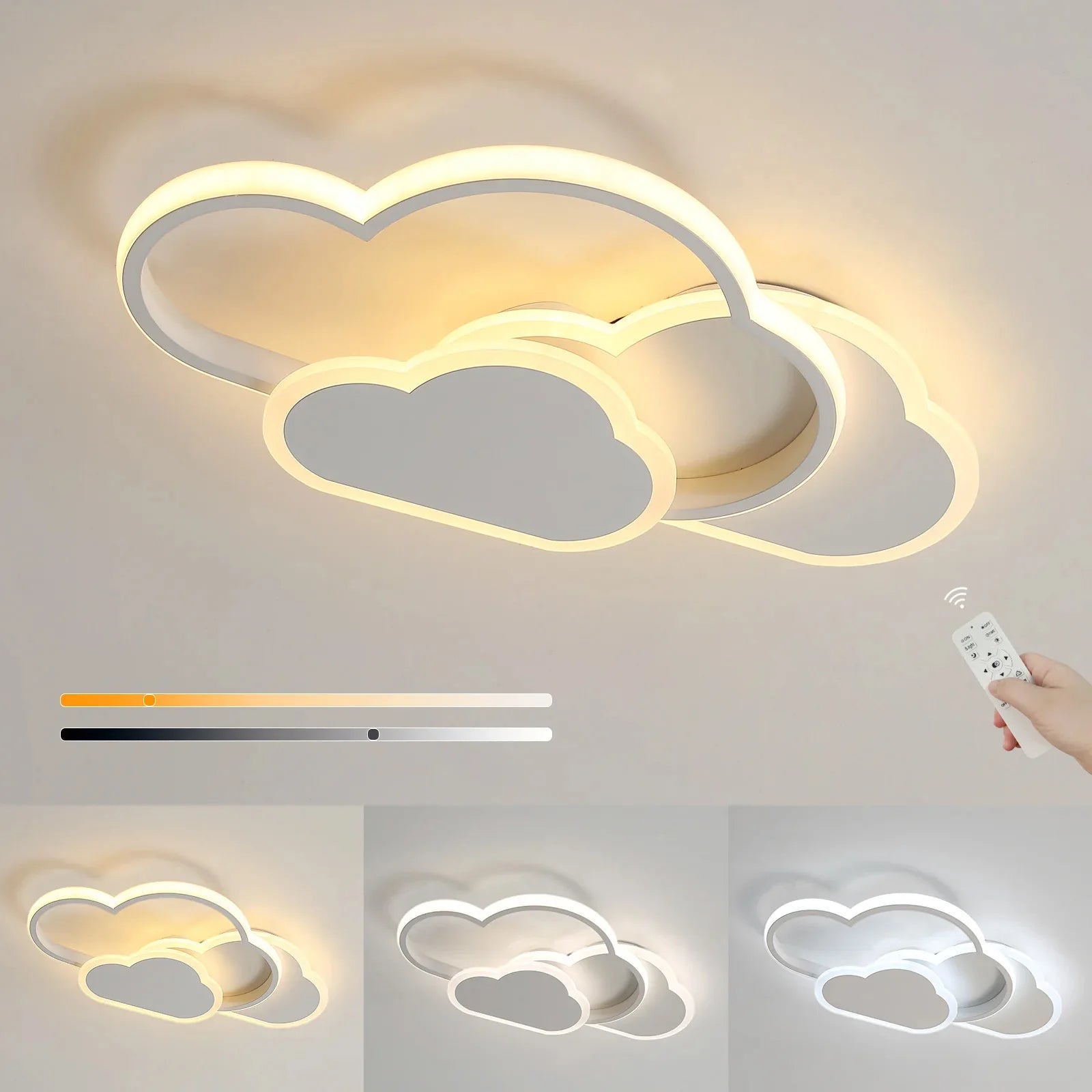 Plafondlamp in de vorm van een wolk voor kinderkamer, 32W - LED