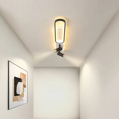 Dimbare led-plafondlamp met spotlight – 60/80/100/120 cm | Zwart, wit of goud