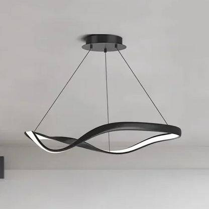 Moderne Golfvormige Ring LED Hanglamp - Circulaire Designer Kroonluchter