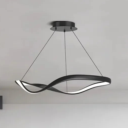 Moderne Golfvormige Ring LED Hanglamp - Circulaire Designer Kroonluchter