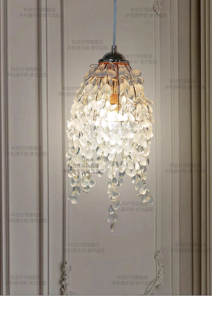 Kristallen kralen hanglamp - achthoekig ontwerp