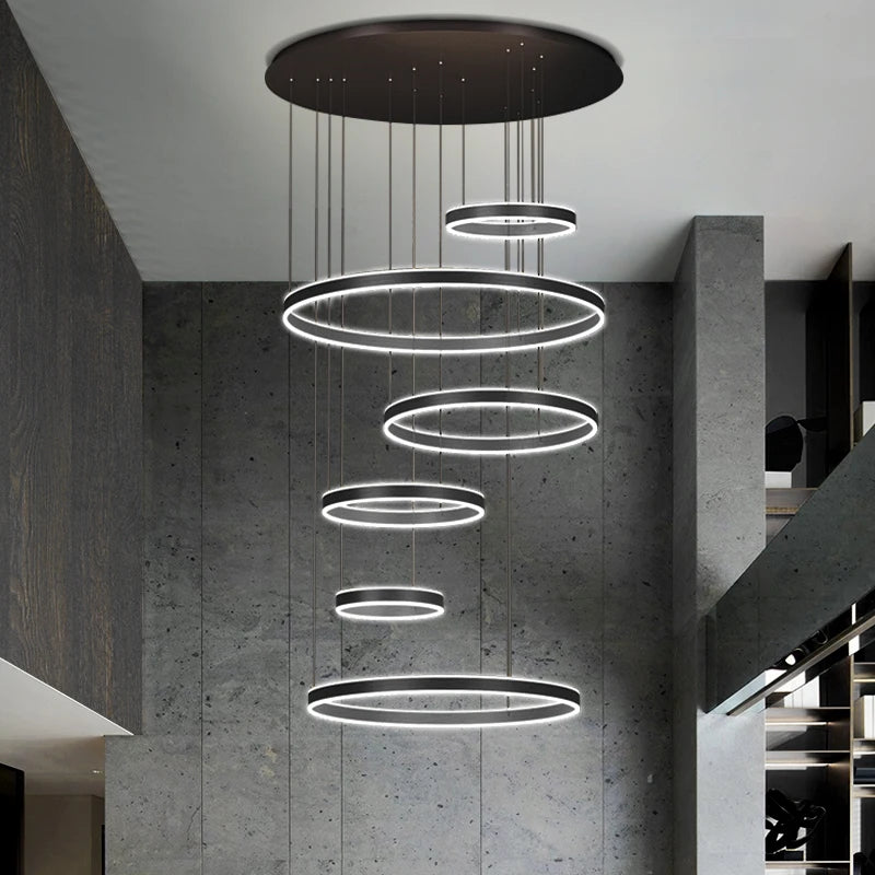 Moderne LED-ringkroonluchter - Hanglamp met meerdere lagen