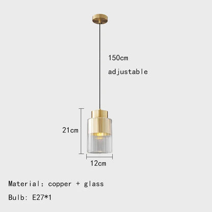 Nordische Glazen LED Hanglamp Zwart / Goud