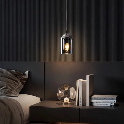 Moderne Hanglamp – Glas & IJzer, 1 of 3 Koppen, Dimbaar
