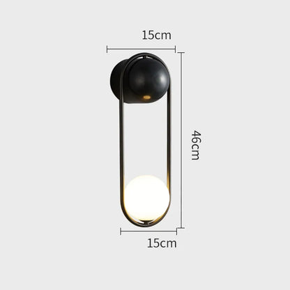 U-vormige LED Wandlamp – Art Deco Design | Koper of Zwart