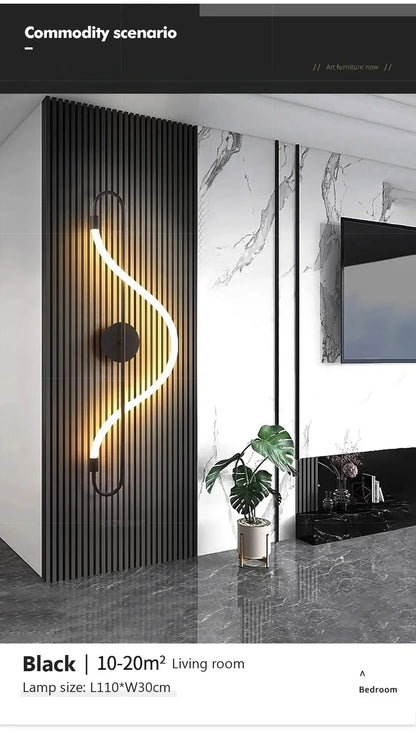 Modern LED Wall Lamp – Gold Aluminum Sconce