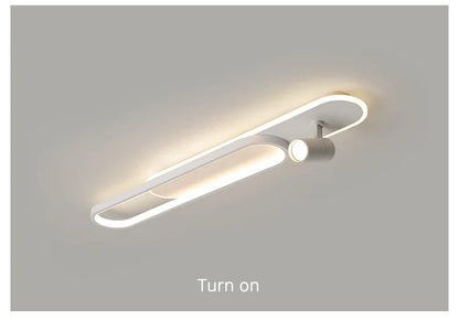 Dimbare led-plafondlamp met spotlight – 60/80/100/120 cm | Zwart, wit of goud
