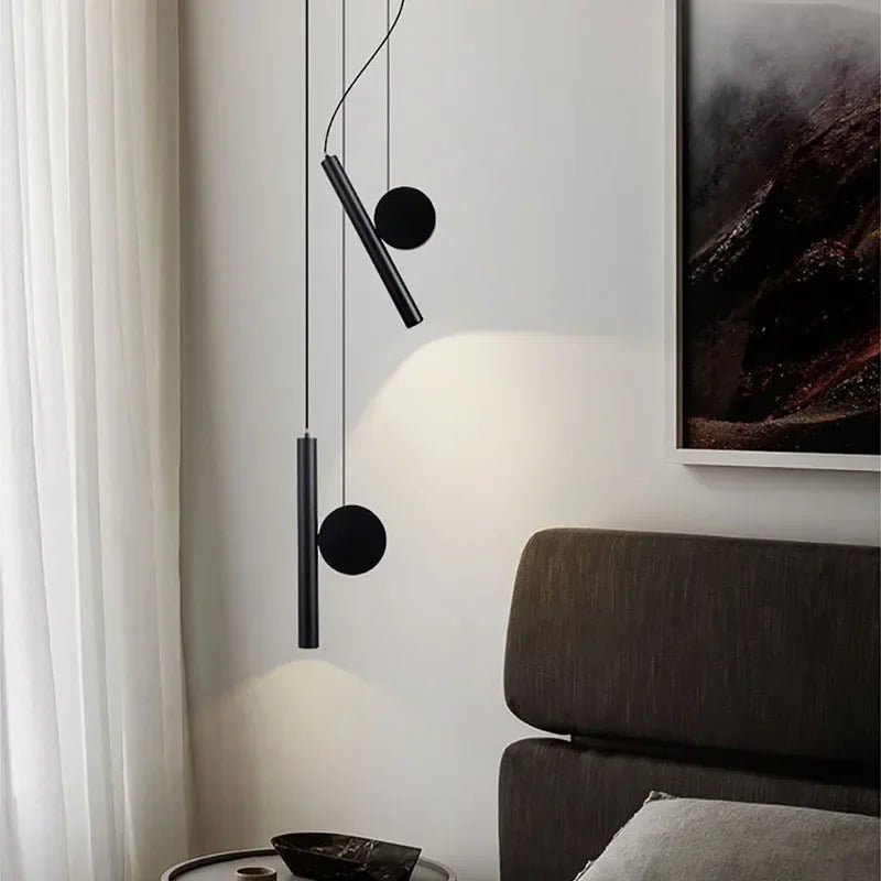 Moderne led-hanglamp met verstelbaar snoer – zwart aluminium