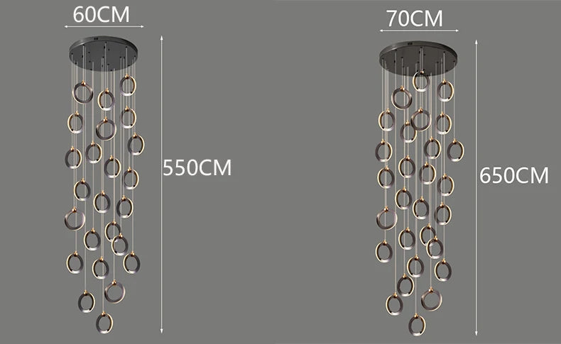 Octo - Moderne LED hanglamp kroonluchter voor woonkamer en trap
