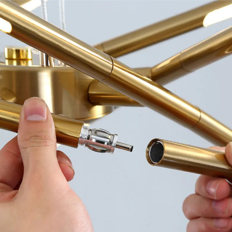 LED Buishanglamp - 12 Lichts - Zwart