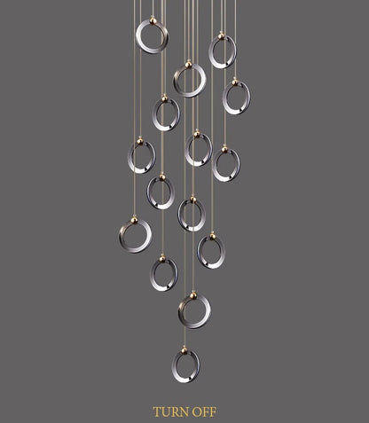 Octo - Moderne LED hanglamp kroonluchter voor woonkamer en trap