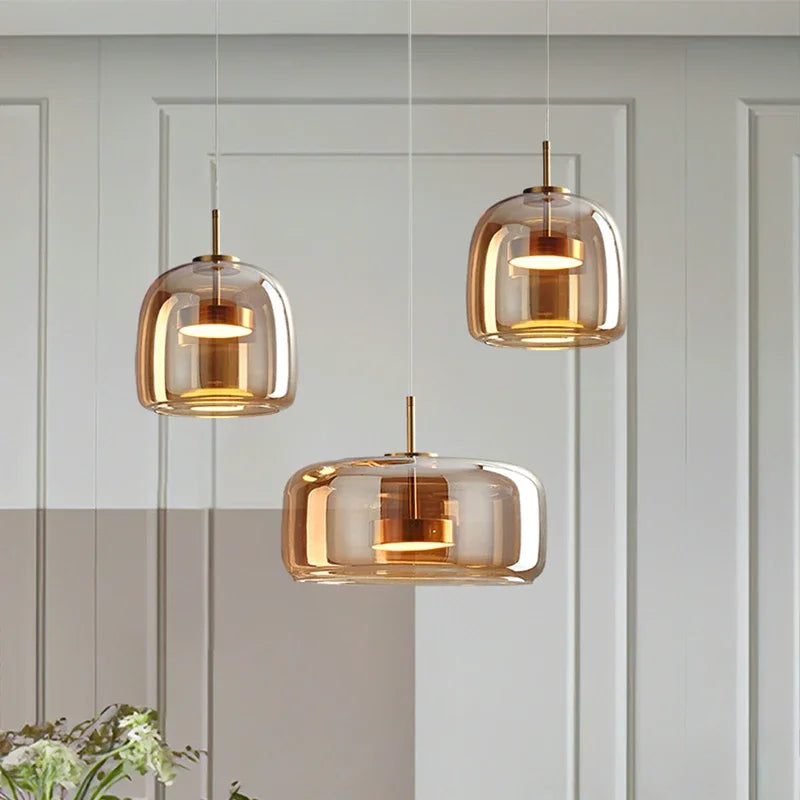 Nordic glazen hanglamp - minimalistische luxe kroonluchter