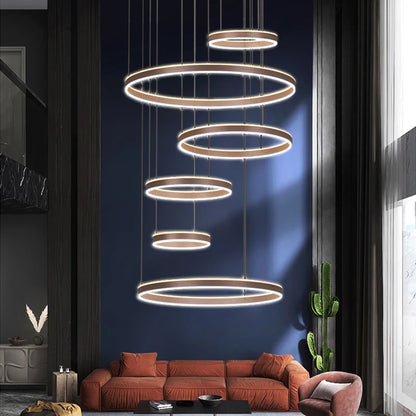 Moderne LED-ringkroonluchter - Hanglamp met meerdere lagen