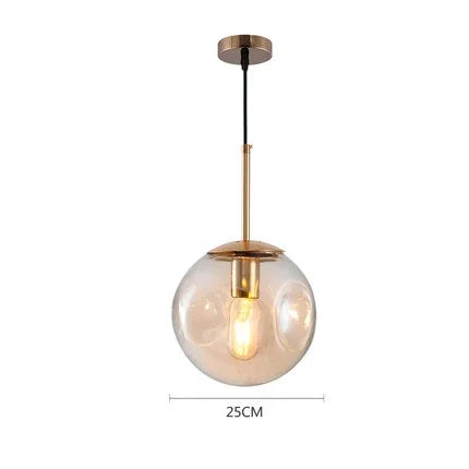 Glazen Bol Hanglamp – Rookgrijs of Amber | Klein & Groot