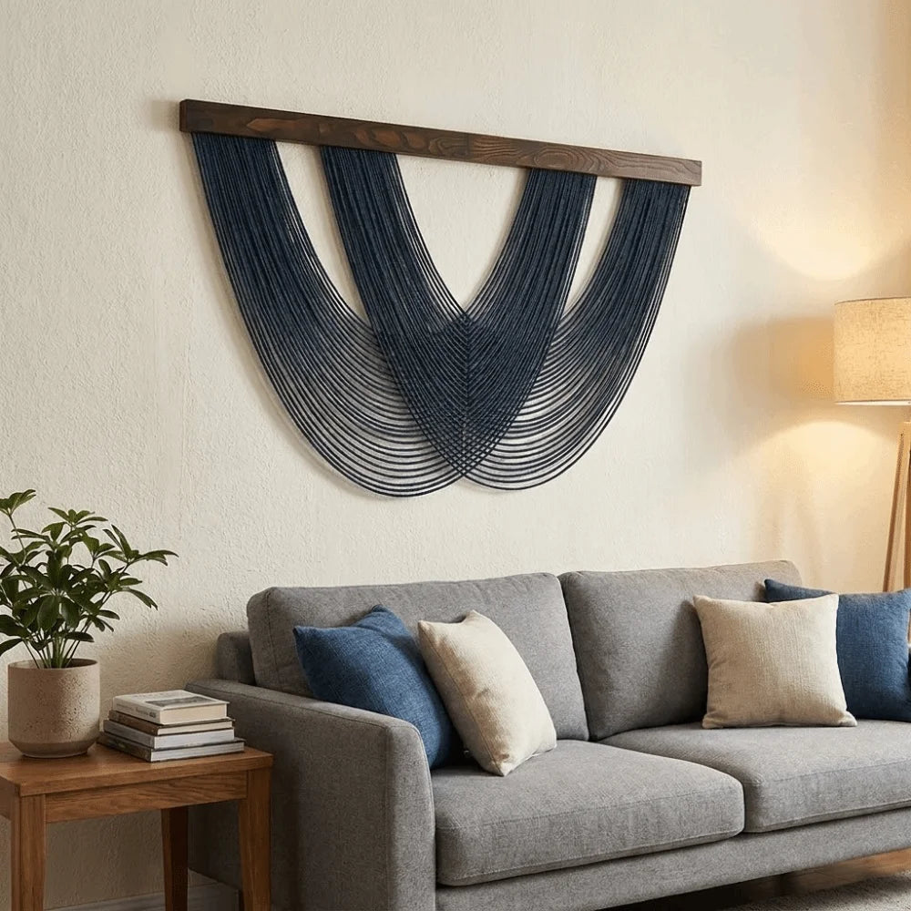 Boho Wandtapijt van Katoenen Touw 100 x 60 cm