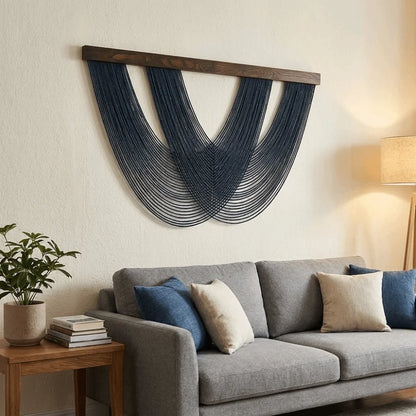 Boho Wandtapijt van Katoenen Touw 100 x 60 cm