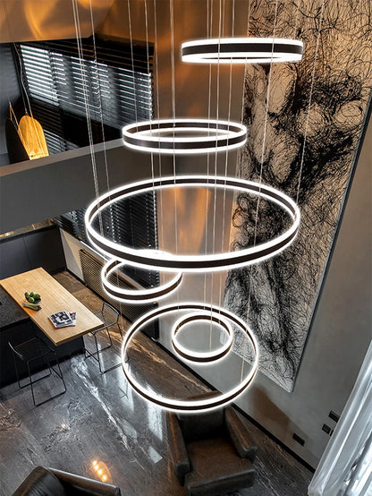 Moderne LED-ringkroonluchter - Hanglamp met meerdere lagen