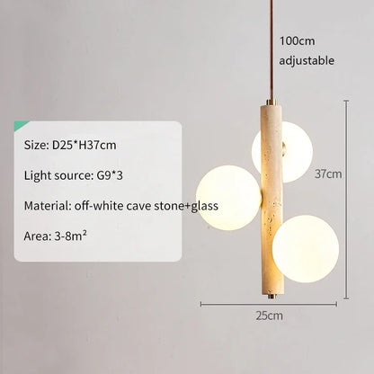 Cave Stone LED Pendant Lamp - Modern Nordic Style