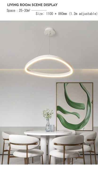 LED-Ring-Kronleuchter – Moderne Pendelleuchte für Wohnzimmer, Schlafzimmer und Esszimmer