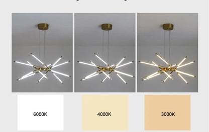 LED Buishanglamp - 12 Lichts - Zwart