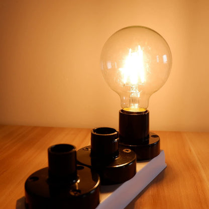 G80 LED Edison-lamp E27 dimbaar 10W vintage bolvormige lamp warm wit 2700K amberkleurig glas retro gloeidraad decoratieve lamp 220V energiebesparend