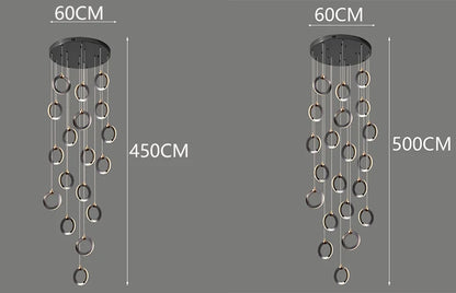 Octo - Moderne LED hanglamp kroonluchter voor woonkamer en trap