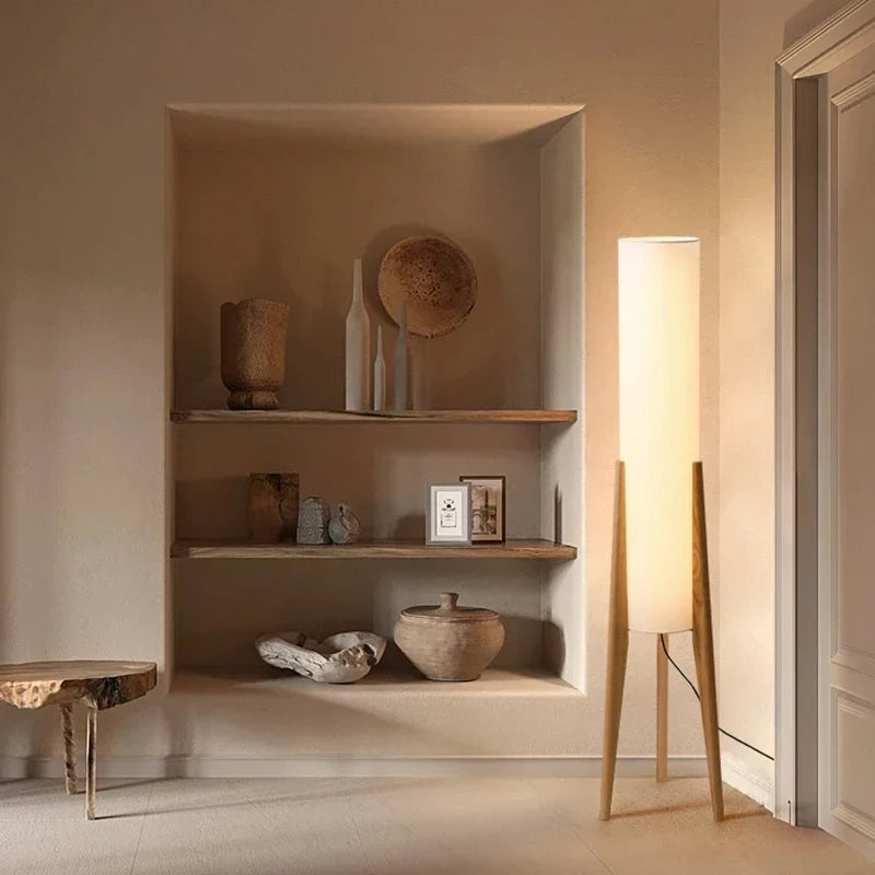 Vloerlamp 31261: Landelijk, Modern, Hout, Donker Hout Vloerlamp 31261: Landelijk, Modern, Hout, Donker Hout