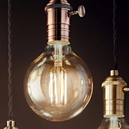 G80 LED Edison-lamp E27 dimbaar 10W vintage bolvormige lamp warm wit 2700K amberkleurig glas retro gloeidraad decoratieve lamp 220V energiebesparend