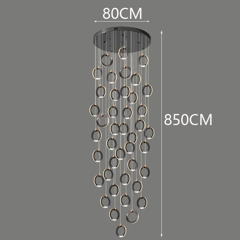 Octo - Moderne LED hanglamp kroonluchter voor woonkamer en trap