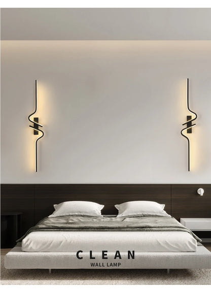 Moderne LED-wandlamp - Minimalistische striplamp voor naast het bed