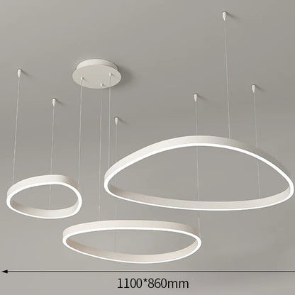 LED-Ring-Kronleuchter – Moderne Pendelleuchte für Wohnzimmer, Schlafzimmer und Esszimmer