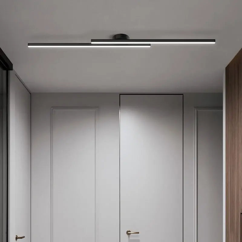 Modern LED Ceiling Light - Long Aluminum Linear Fixture for Hallway & Office