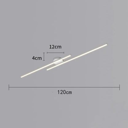 Modern LED Ceiling Light - Long Aluminum Linear Fixture for Hallway & Office